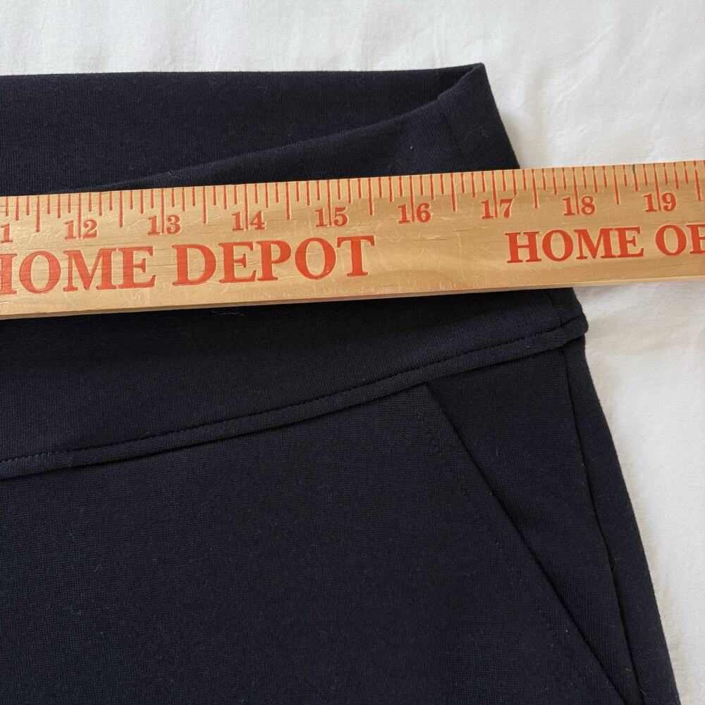 Saint + Sophia Putney Pull On Pants Size 12 Navy Blue Relaxed Straight Pockets - Picture 16 of 16